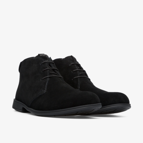 Camper Mil Mens Ankle Boots US-11143 Black Online Shop